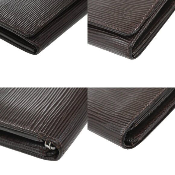 LOUIS VUITTON Portefeuille Tresor Bifold Wallet Epi Leather Brown M6350D 67EF050 - Picture 8 of 16
